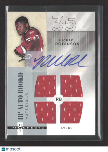 2006 Fleer Hot Prospects HP Auto Rookie Materials Michael Robinson #219 Patch Memorabilia Jersey Auto