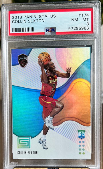 Collin Sexton 2018 Panini Status Rookie RC 174 PSA 8 Mint Rookie Card Cleveland