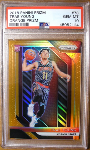 Trae Young 2018 Prizm #78 Orange /49 PSA 10 Gem Mint