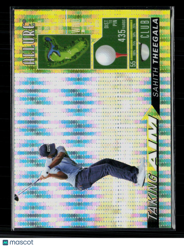 2026 Upper Deck Allure Golf Taking Aim Sahith Theegala #TA-6 Spectrum Yellow 44/50