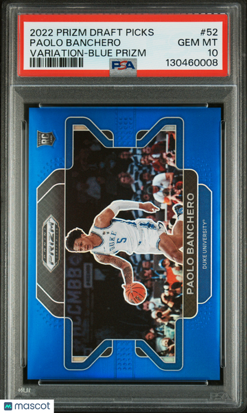 2022-23 Panini Prizm Draft Picks Paolo Banchero #52 Variation Blue PSA 10