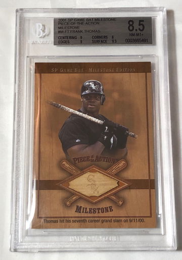 2001 SP GAME BAT MILESTONE (MID FIELD) FRANK THOMAS NM-MT 8.5