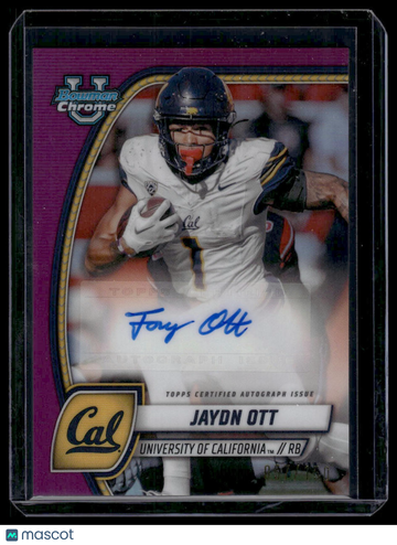2024 Bowman University Chrome Jaydn Ott #PA-JOT Prospect Autographs Fuchsia Refractor SN,AU