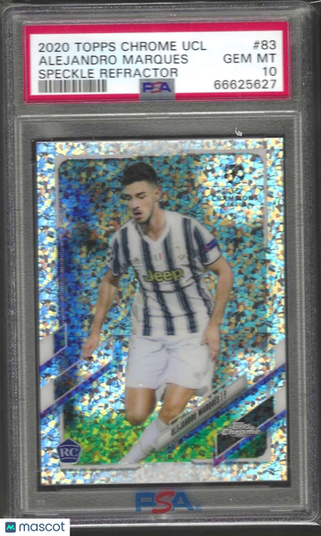 2020 Topps Chrome UEFA Champions League Alejandro Marques #83 Speckle Refractor PSA 10