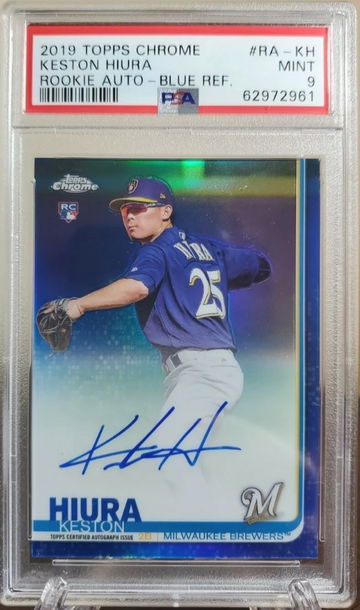 Keston Hiura Blue Auto RC PSA 9