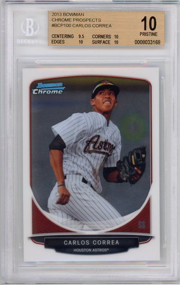 Carlos Correa 2013 Bowman Chrome BGS 10 PRISTINE