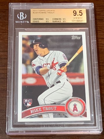 2011 Topps Update Mike Trout BGS 9.5