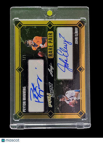 2026 Leaf Paydirt Rare Pair John Elway Peyton Manning #RP-21 /1 Dual Autograph