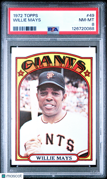 1972 Topps Willie Mays #49 PSA 8