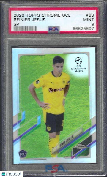 2020 Topps Chrome UEFA Champions League Reinier Jesus #93 SP PSA 10