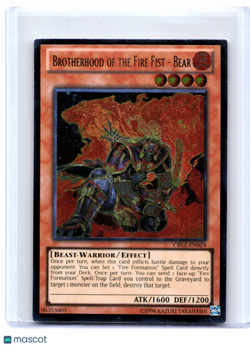 2013 Yu-Gi-Oh! TCG—Brotherhood of the Fire Fist - Bear #CBLZ-EN024 Cosmo Blazer—Ultimate Rare Foil