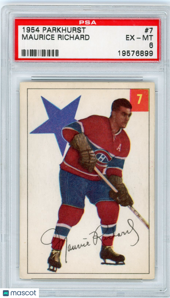 1954 Parkhurst Maurice Richard #7 PSA 6
