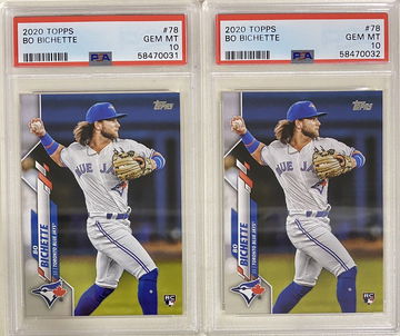 (2) 2020 Topps Bo Bichette~Toronto Blue Jays~Rookie~PSA FRESH~PSA GEM MINT 10