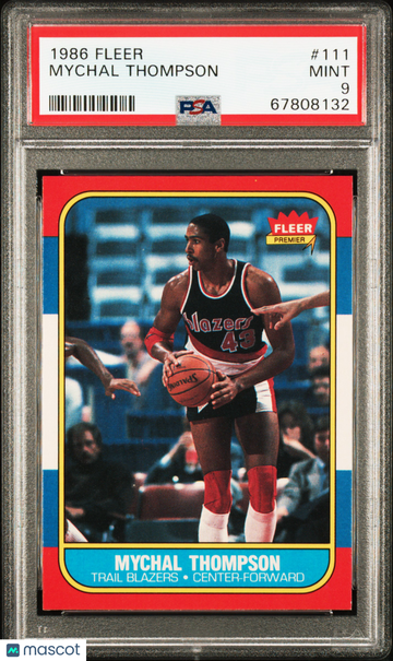 1986 Fleer Mychal Thompson #111 PSA 9