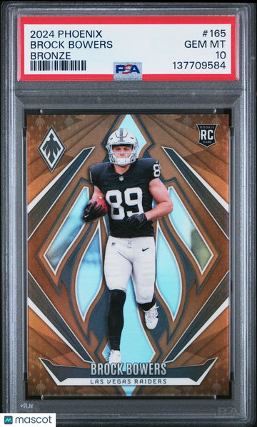 2024 Panini Phoenix Brock Bowers #165 Bronze PSA 10