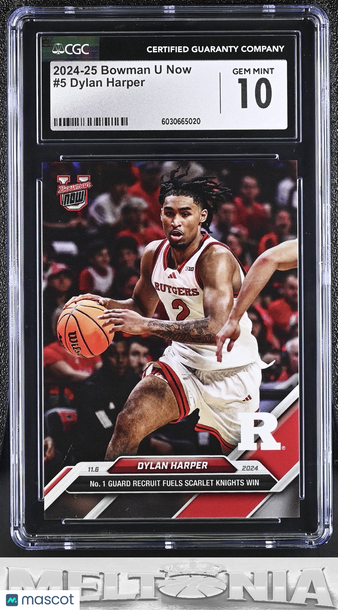 2024-25 Bowman U Now Dylan Harper #5 RC CGC 10