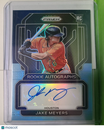 2022 Panini Prizm Jake Meyers #RA-ME Rookie Autographs Blue Prizm AU,SN