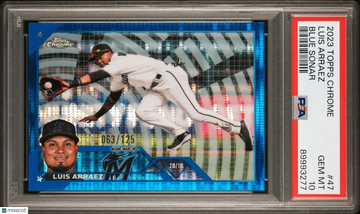 2023 Topps Chrome Luis Arraez #47 Chrome Parallel/Variety PSA 10