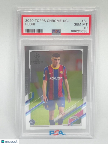 2020 Topps Chrome UEFA Champions League Pedri #61 PSA 10