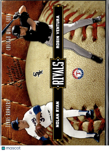 Nolan Ryan Robin Ventura 2004 Donruss Leather & Lumber Rivals 0729/2499 Chicago White Sox Texas Rangers