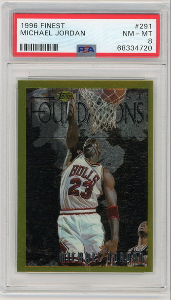 MICHAEL JORDAN 1996-97 Topps Finest GOLD Foundations #291 RARE PSA 8
