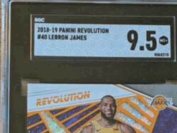 2018-19 Panini Revolution LeBron James #40 FINISH PANINI REFRACTOR REVOLUTION SPARKLE 9.5