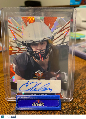 2022 Leaf Valiant Charlie Kolar #PA-CK1 Limited Rookie Leaf