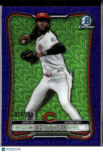 Elly De La Cruz 2026 Topps Bowman Chrome Mosaic Blue /250 Cincinnati Reds