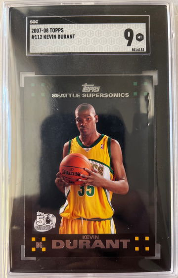 2007 Kevin Durant #112 Topps Black SGC 9