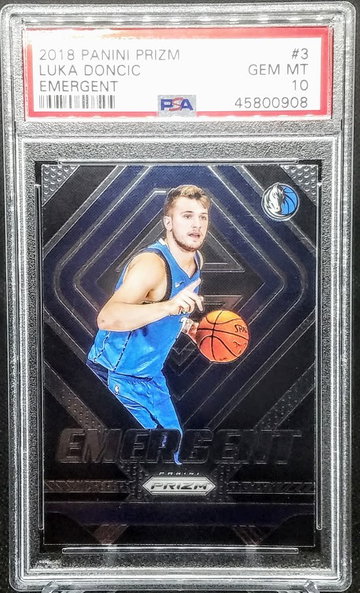 Luka Doncic 2018-19 Panini Prizm Emergent RC Rookie  # 402 PSA Gem Mint 10