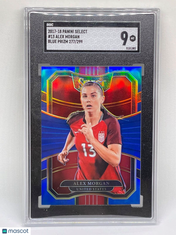 2017 Panini Select Alex Morgan #13 Blue Prizm SGC 9