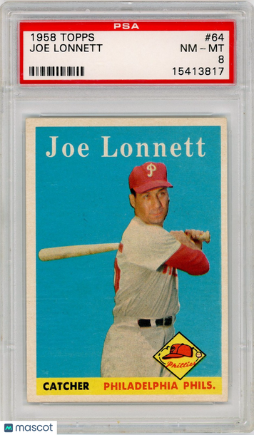 1958 Topps Joe Lonnett #64 PSA 8