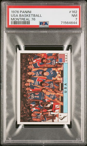 1976 Panini Montreal 76 Sticker USA Basketball #162 Olympic Gold Medal Adrian Dantley Dean Smith
