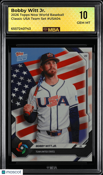 2026 Topps Now World Baseball Classic Bobby Witt Jr. #USA04 USA Team Set MBA 10