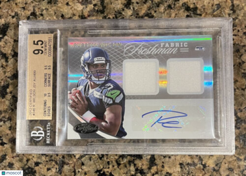 2012 Russell Wilson Certified Autograph RPA Patch RC AUTO BGS 9.5 w/10 # /499