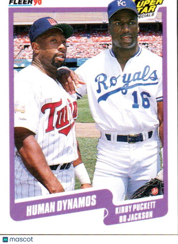 1990 Fleer Kirby Puckett / Bo Jackson #635b