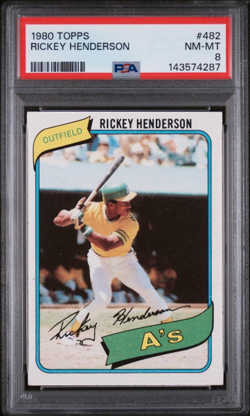 1980 Topps Rickey Henderson #482 PSA 8