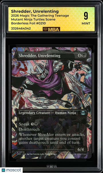 2026 Magic The Gathering Teenage Mutant Ninja Turtles Shredder Unrelenting #0210 Scene Borderless Foil MBA 9