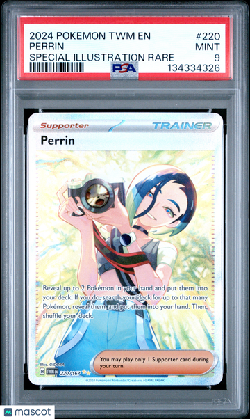 2024 Pokemon TWM EN-Twilight Masquerade Perrin Special Illustration Rare PSA 9 #220