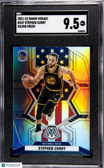 2021-22 Panini Mosaic Stephen Curry #247 Silver Prizm SGC 9.5
