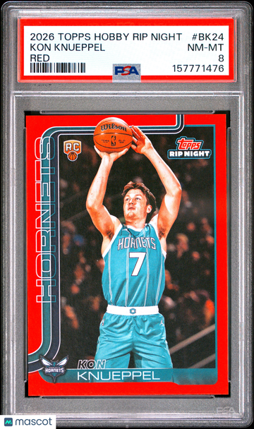 2026 Topps Hobby Rip Night Kon Knueppel #BK24 Red PSA 8