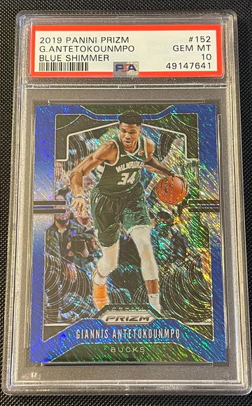 Giannis ANTETOKOUNMPO 2019 Prizm Blue Shimmer SSP Pop 10! PSA 10