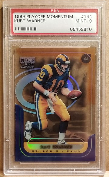 1999 Playoff Momentum Kurt Warner PSA 9
