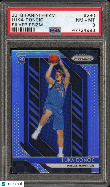 2018 Panini Prizm Luka Doncic #280 Silver PSA 8