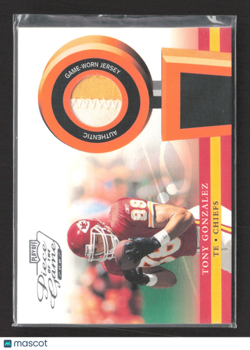 2002 Playoff Piece of the Game Tony Gonzalez #POG-54 Game-Worn Jersey