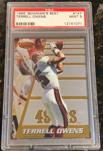 1996 Bowman's Best Terrell Owens PSA 9