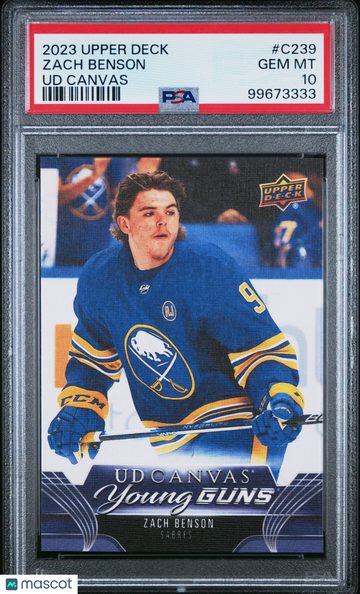 2023 Upper Deck UD Canvas Zach Benson #C239 PSA 10
