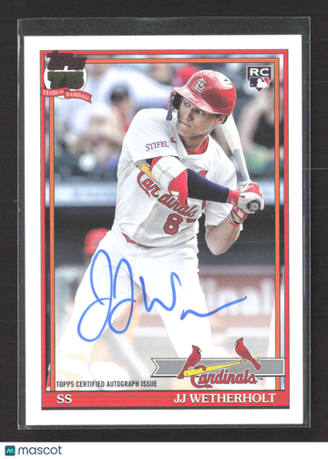 2026 Topps Baseball 1991 Topps Baseball Autograph Card JJ Wetherholt #91A-JJW RC Auto