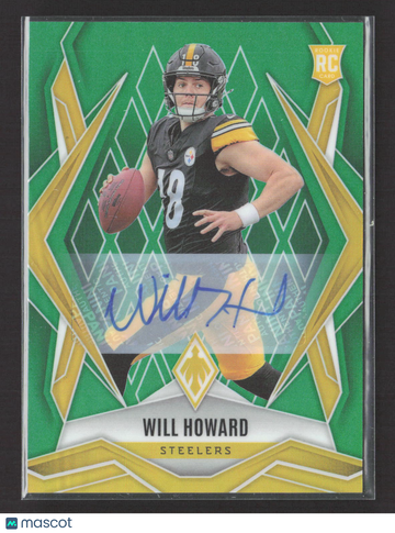 2025 Panini Phoenix Will Howard #165 Green /25 RC