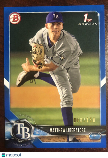 Matthew Liberatore 2018 Bowman Draft BD-30 Blue Parallel #68/150 TB Rays STL